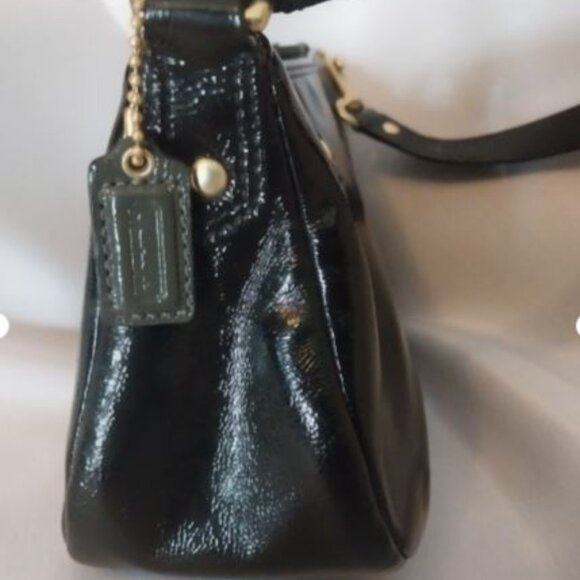 COACH Vintage Black Patent Leather Handbag RARE EXC - Picture 3 of 5